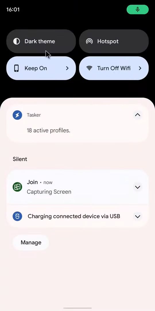 Android 12 status bar