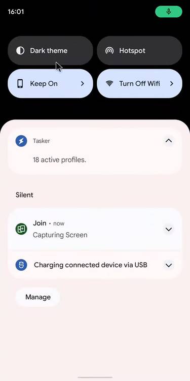 Android 12 status bar