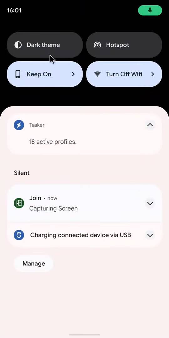 Android 12 status bar
