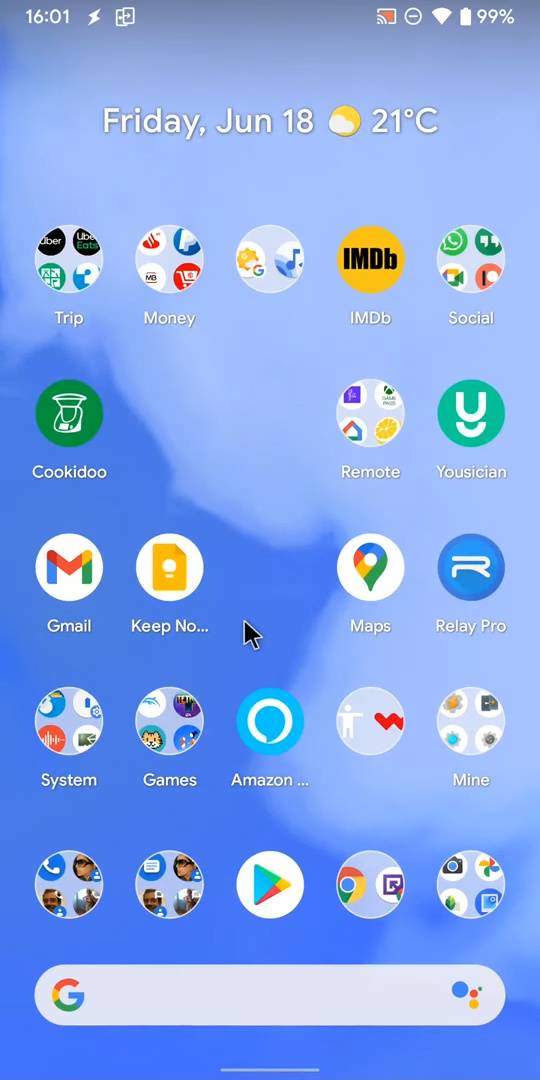 Android 12 home screen