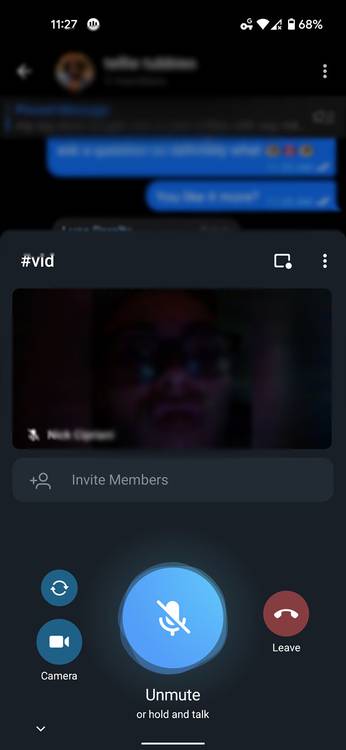 Video sharing in Telegram v7.8 beta