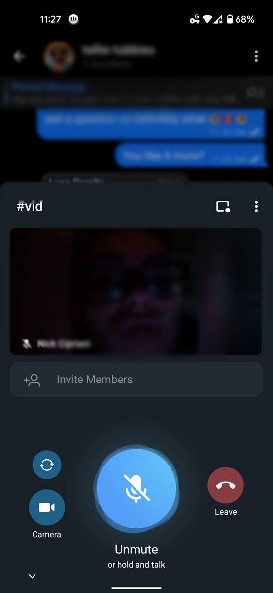 Video sharing in Telegram v7.8 beta