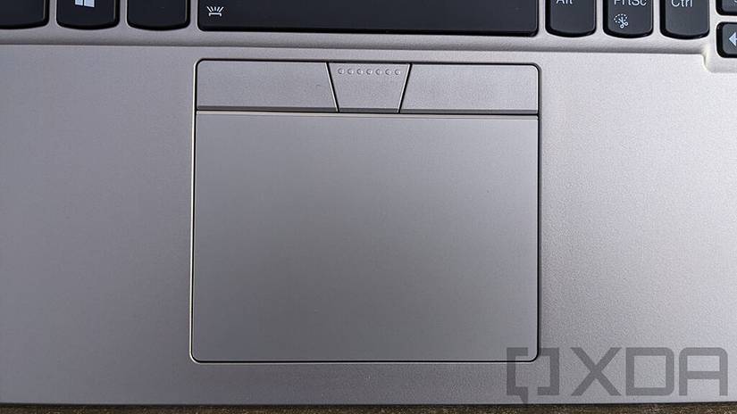 Close up of ThinkPad X1 Titanium Yoga touchpad