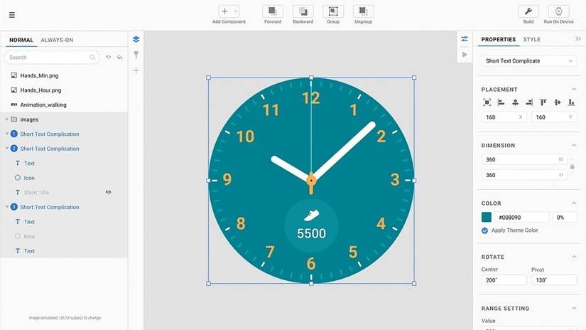 Watch face designer for One UI Watch