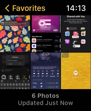 Photos App on Apple Watch