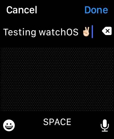 watchOS 8 Keyboard