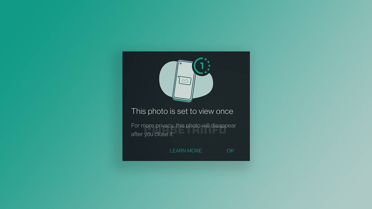 WhatsApp view once banner notification featured