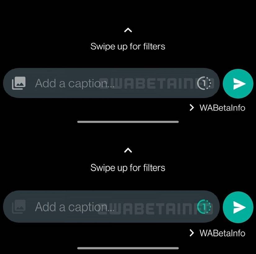 WhatsApp view once button in beta release