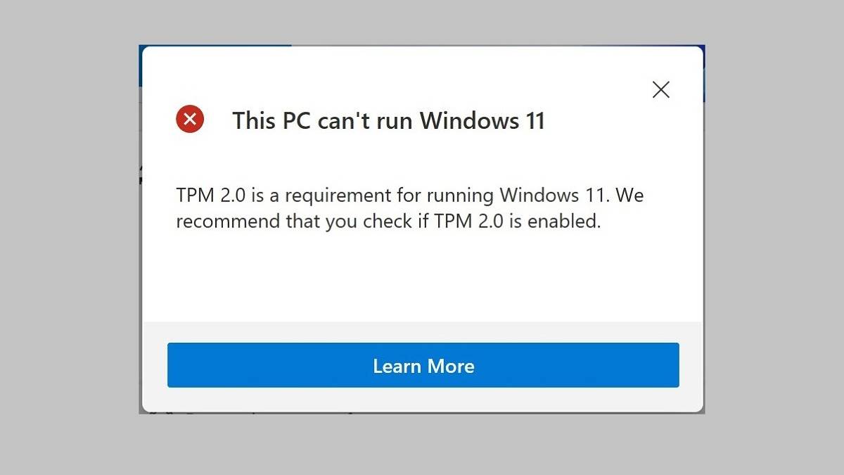 Windows 11 TPM 2.0 requirement
