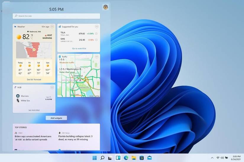 Windows 11 widgets panel