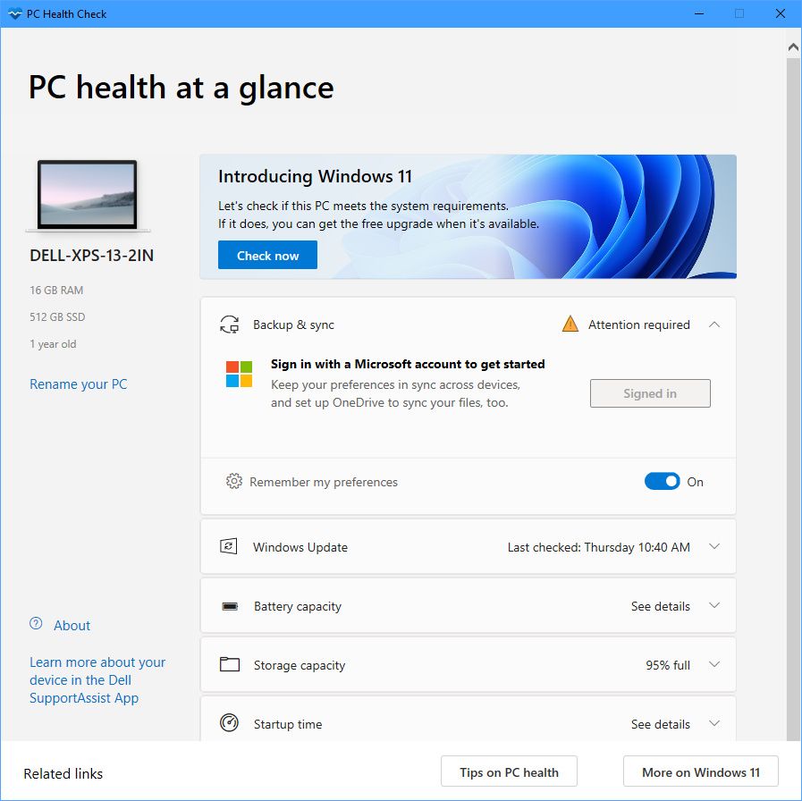 Windows PC Health Check 3