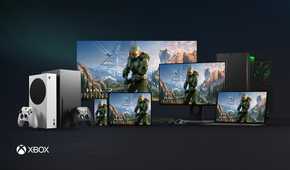 Xbox family of devices showing Halo Infinite