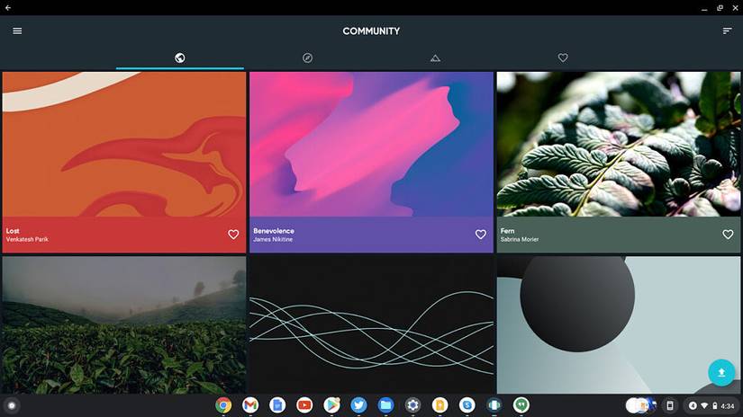 Screenshot of Backdrops running on Chrome OS