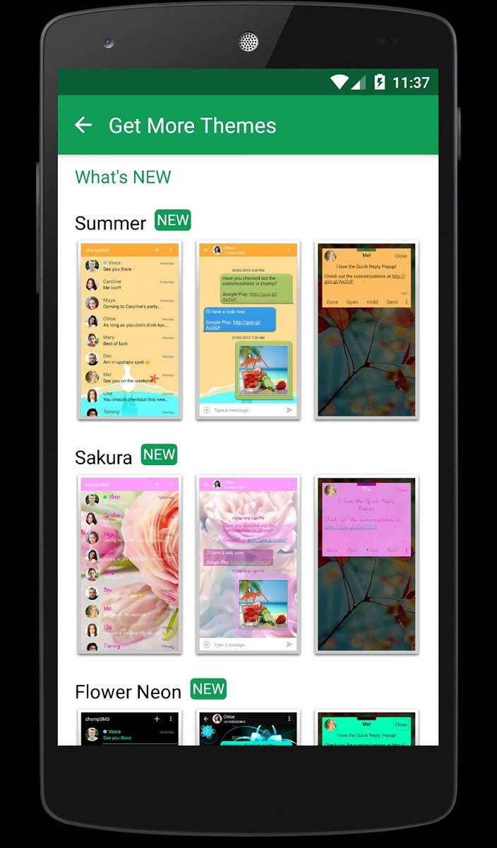 Chomp SMS themes