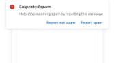 Messages by Google Spam