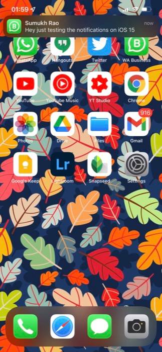 iOS 15 Notifications