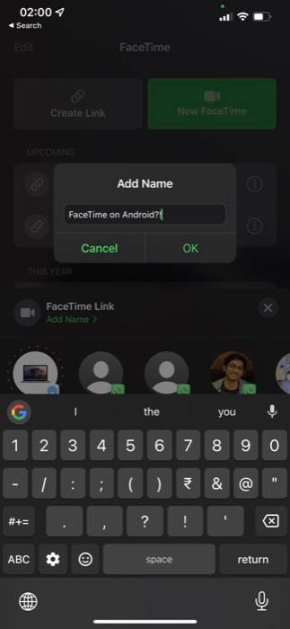 FaceTime Link