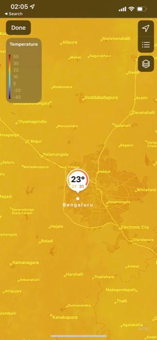 Weather Map on iOS 15