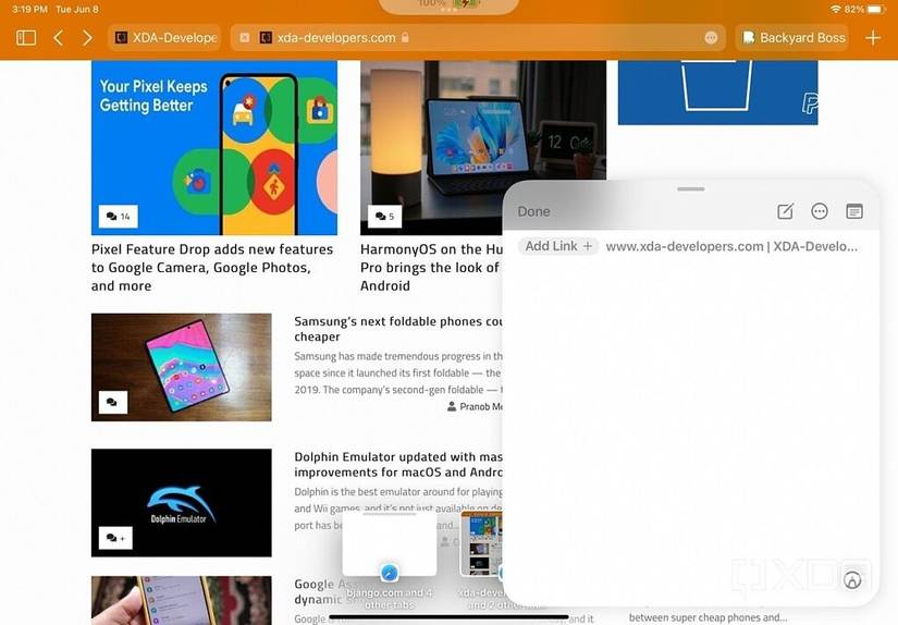 iPadOS 15 with Quick Notes