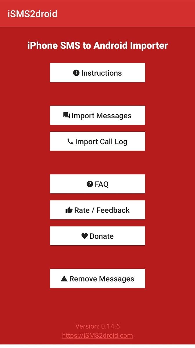 iSMS2droid Home