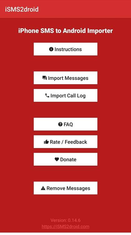 iSMS2droid Home