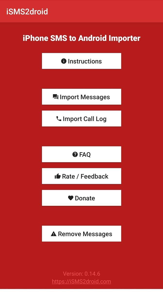 iSMS2droid Home