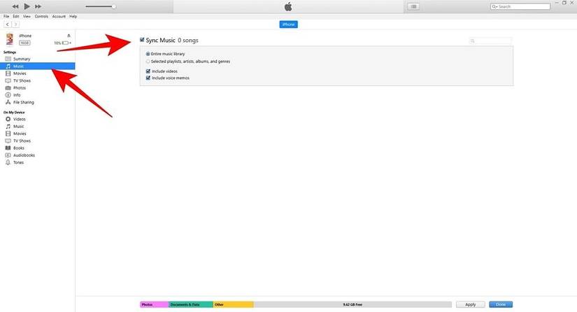 iTunes Music Sync