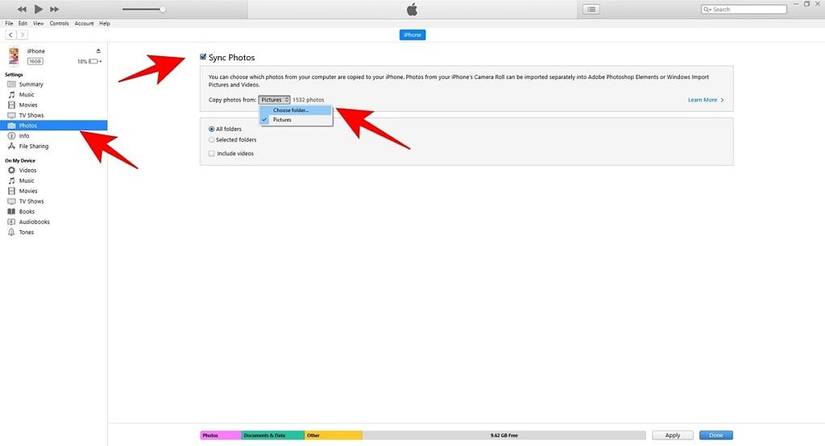 iTunes Photos Sync