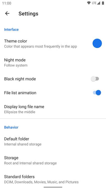 Material Files - Settings