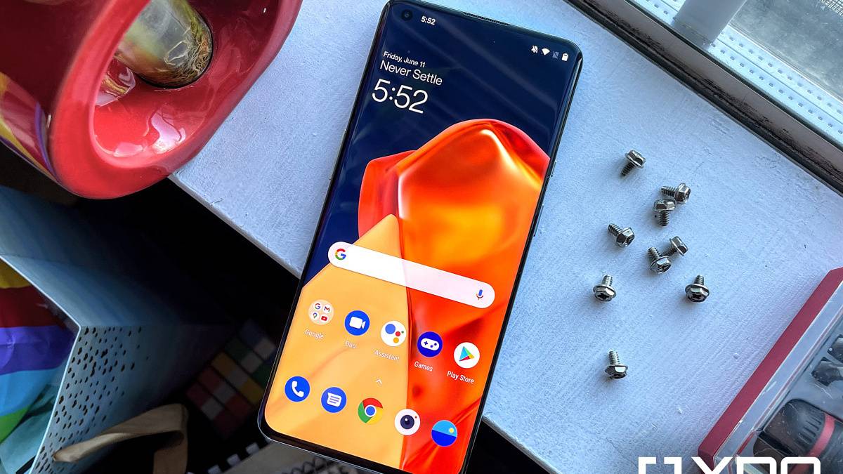 OnePlus 9 Pro flat on a windowsill