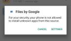Unknown app install permission