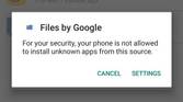 Unknown app install permission