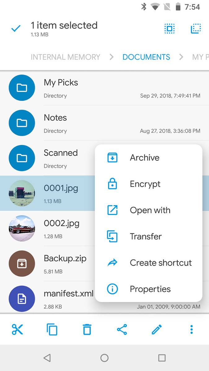 Solid Explorer file management tools