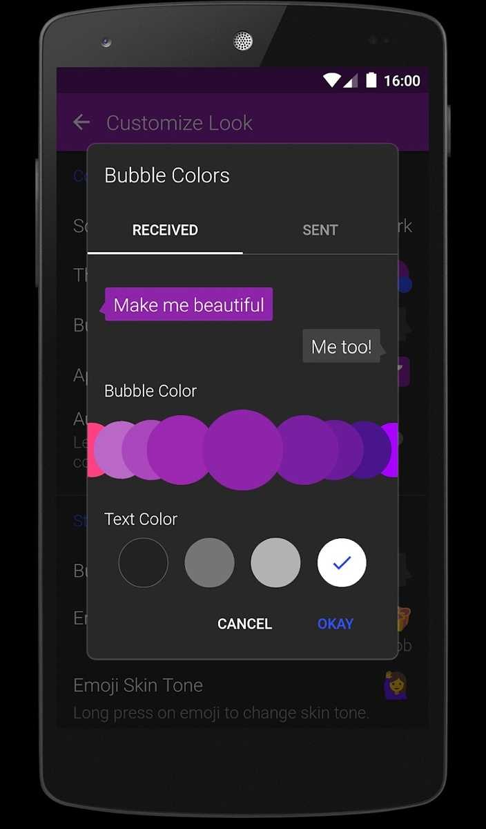 Textra SMS customization