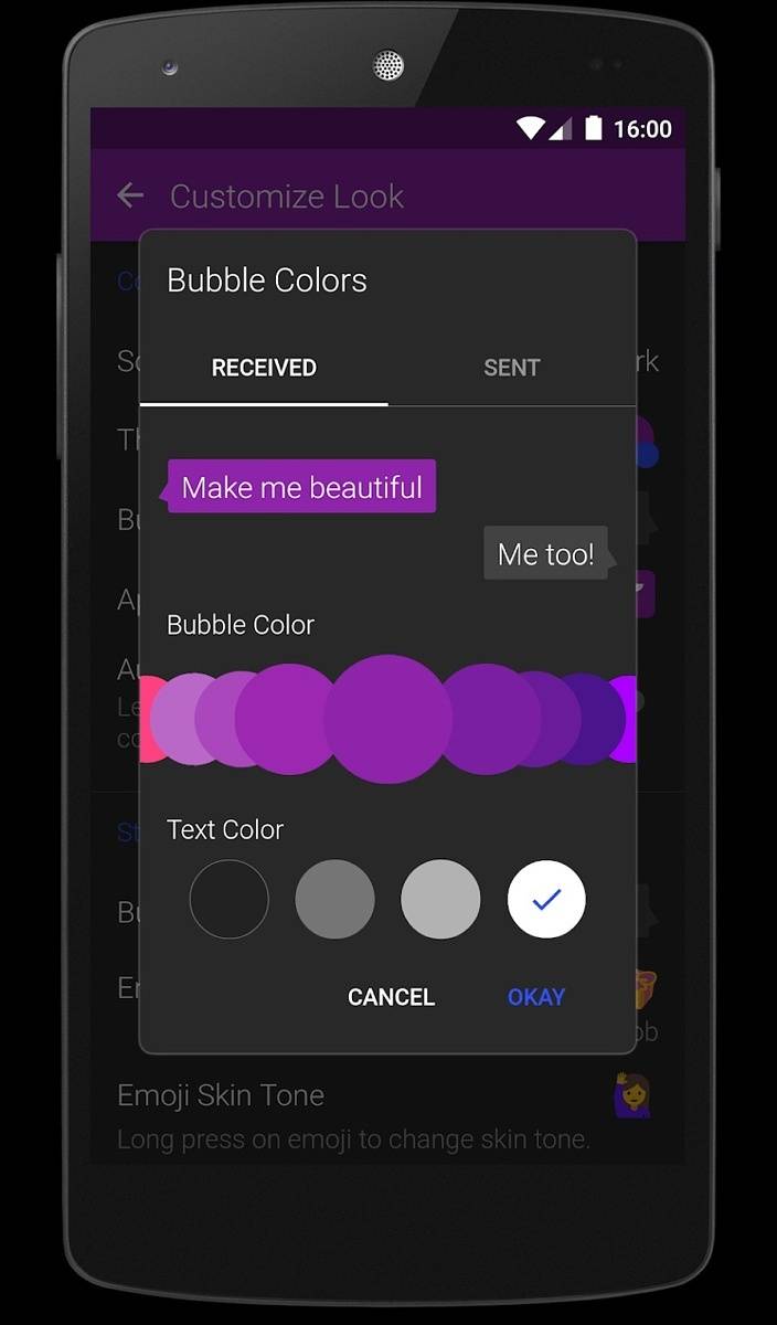 Textra SMS customization