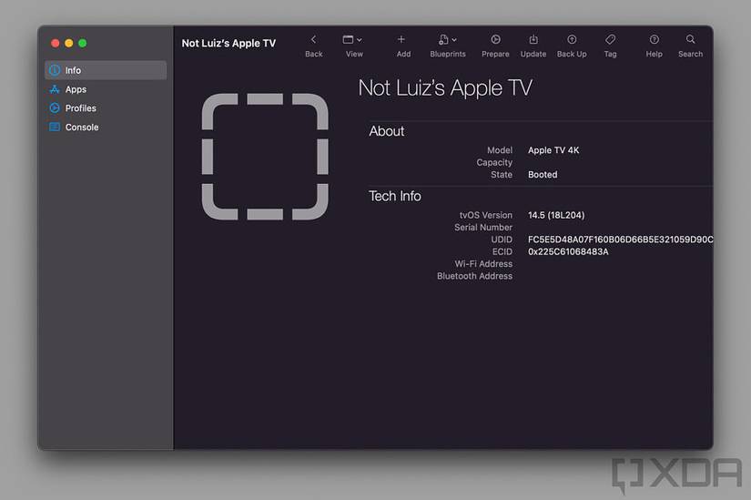 Apple TV in Apple Configurator