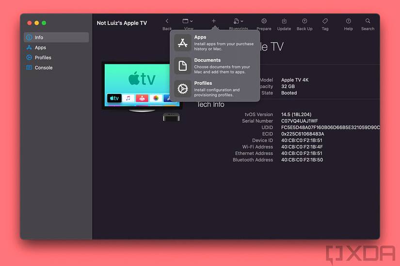 Apple TV in Apple Configurator