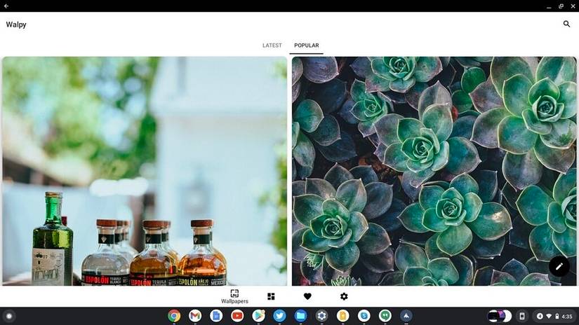 Walpy Android app running on Chrome OS