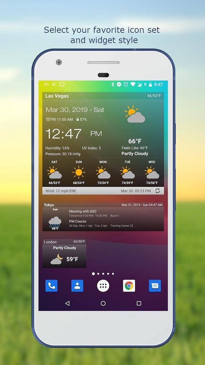 Weather &amp; Clock Widget Options
