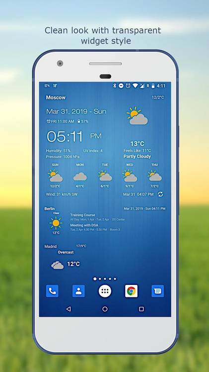 Weather & Clock Widget Home