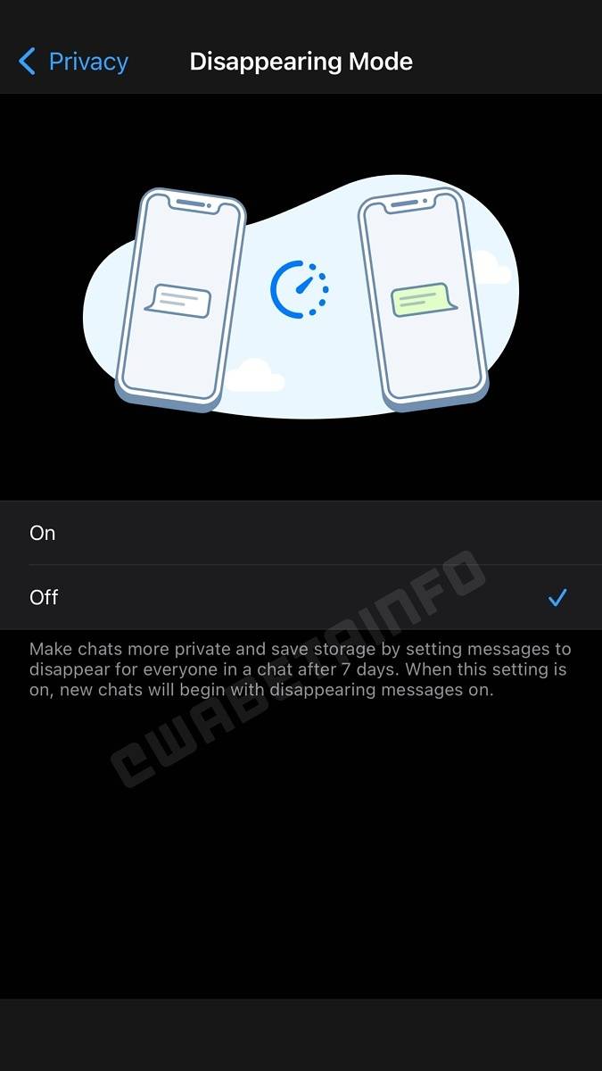whatsapp disappearing mode