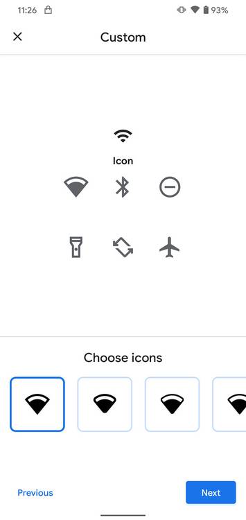 Android 11 custom icons