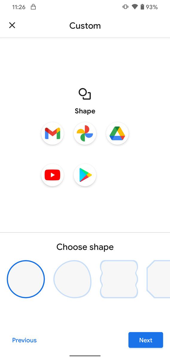 Android 11 custom icon shape