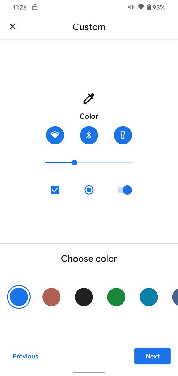 Android 11 custom accent color