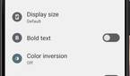 Text and display accessibility settings in Android 12