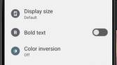 Text and display accessibility settings in Android 12