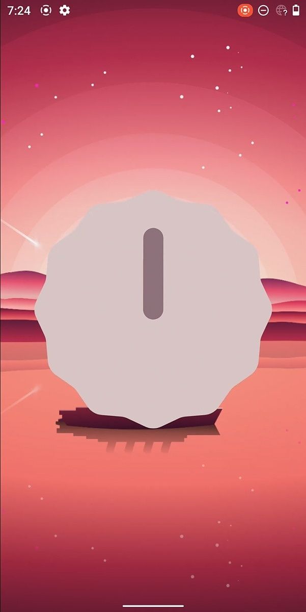 Android 12 Easter egg clock red wallpaper