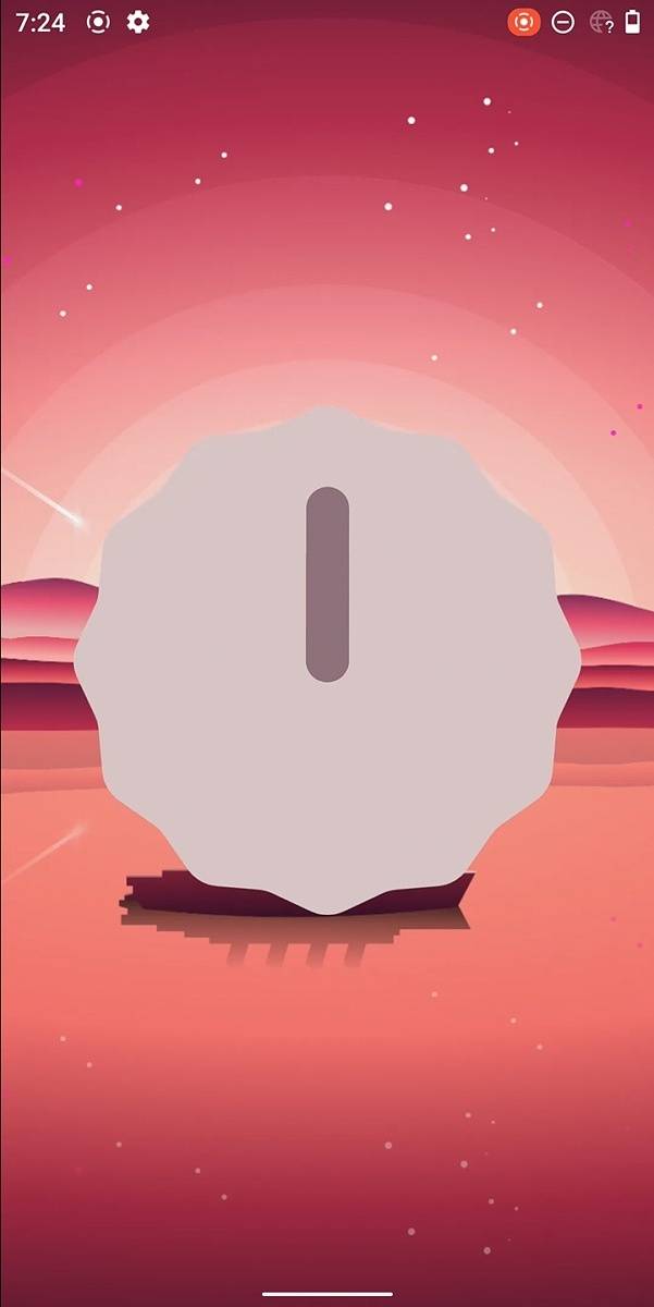 Android 12 Easter egg clock red wallpaper