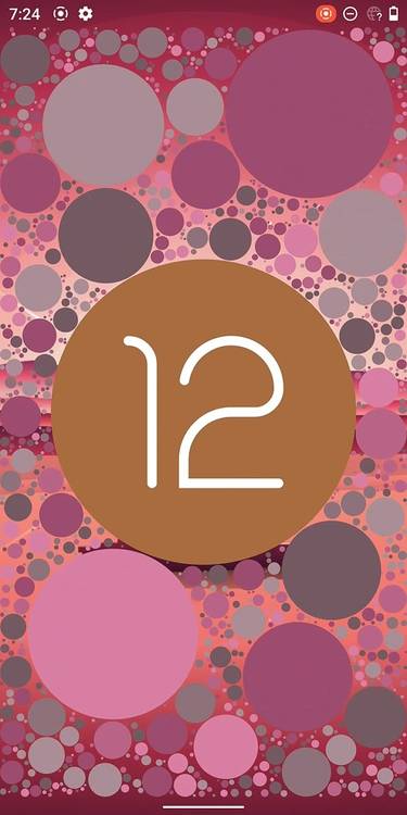 Android 12 Easter egg clock red bubbles