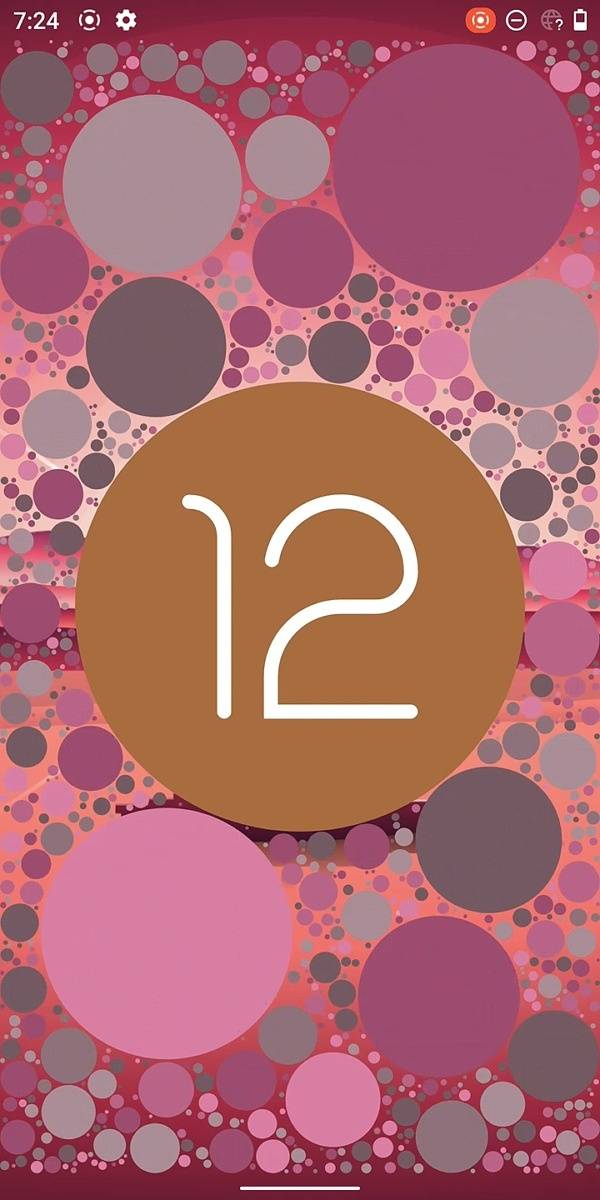 Android 12 Easter egg clock red bubbles
